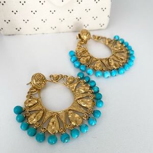 Sézane Lucila Earrings Turquoise NWT